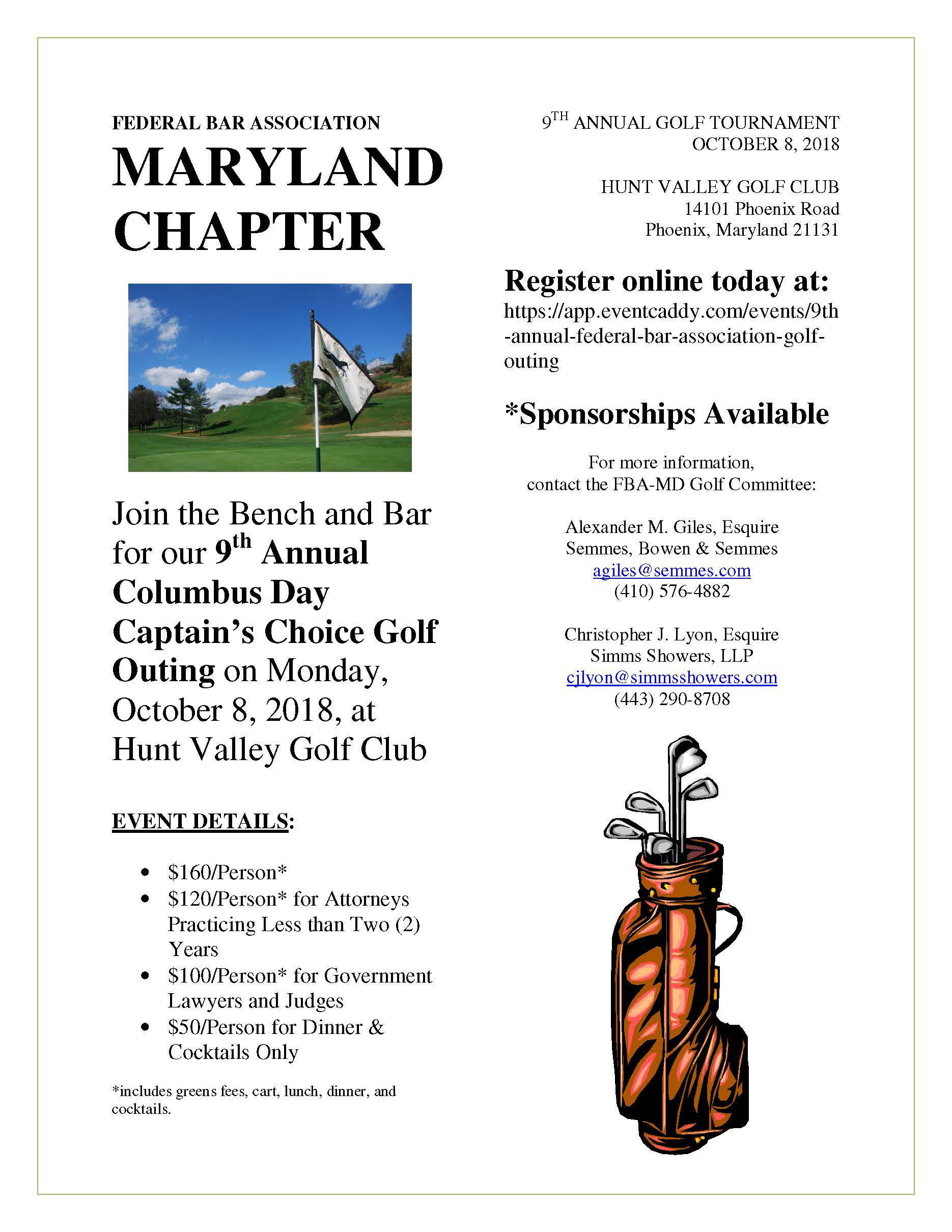 invitation to the 9th annual columbus day captains choice golf outing invitation